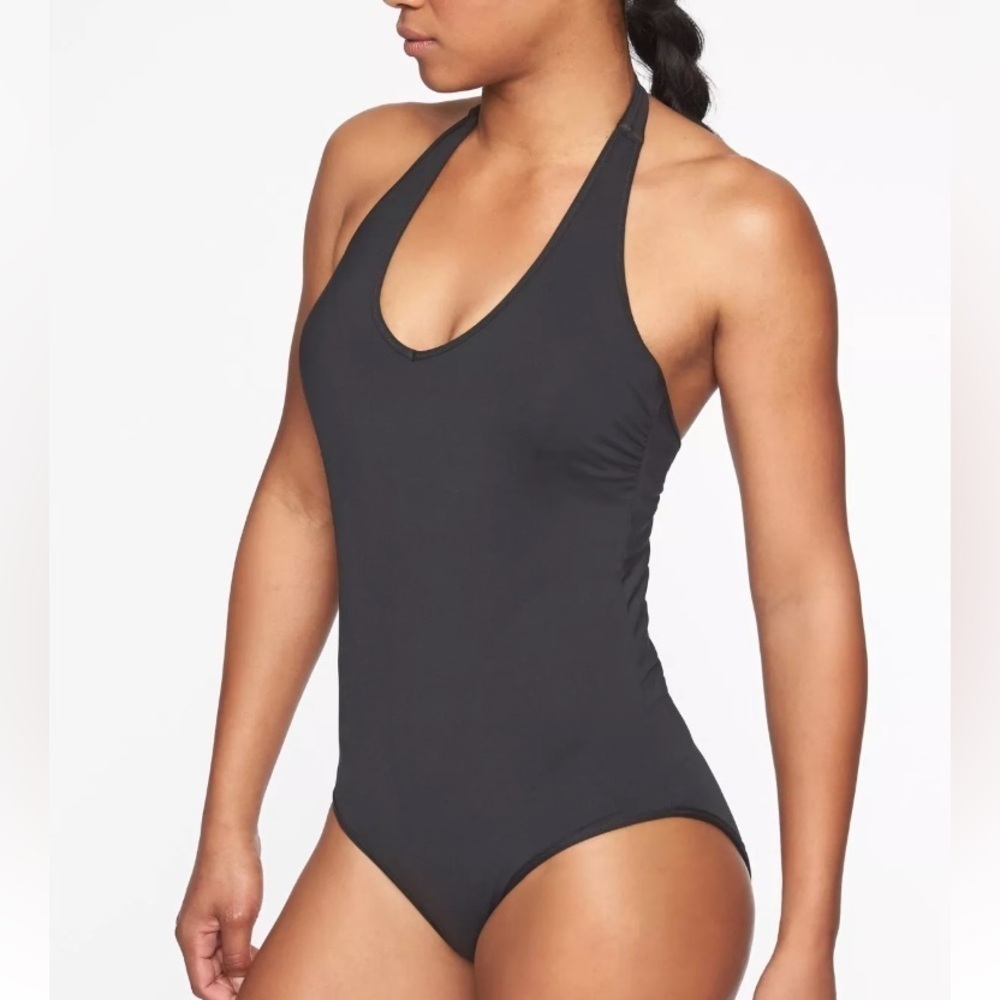 Athleta Plunge Halter One Piece, Sz S 4/6 or a small 8